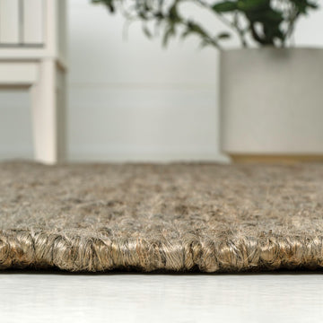 Griffin Rustic Farmhouse Woven Jute Solid Area Rug